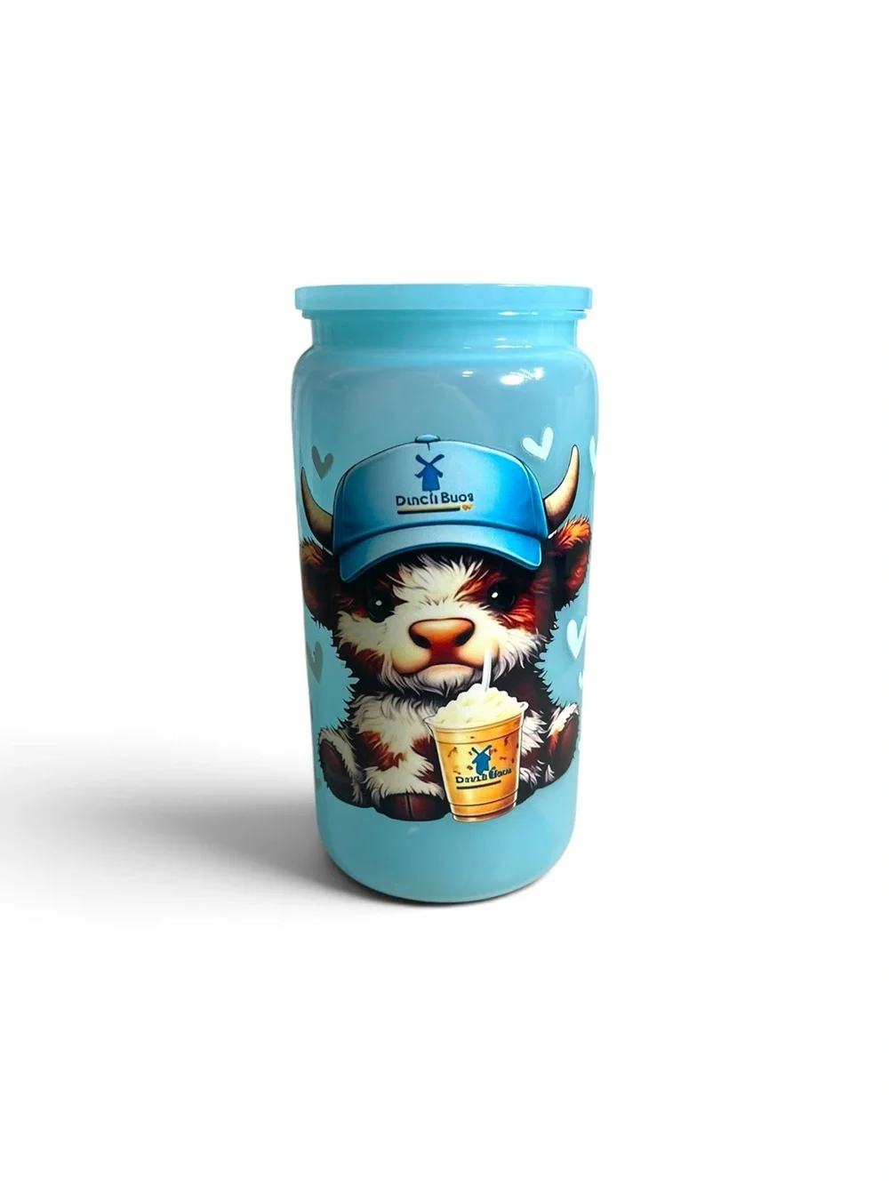 New Dutch Bros 16oz Tubler with Cute Highland Calf Design